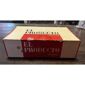 Vintage El Producto Cigar Box Vibrant Color Red White Pricing On Box